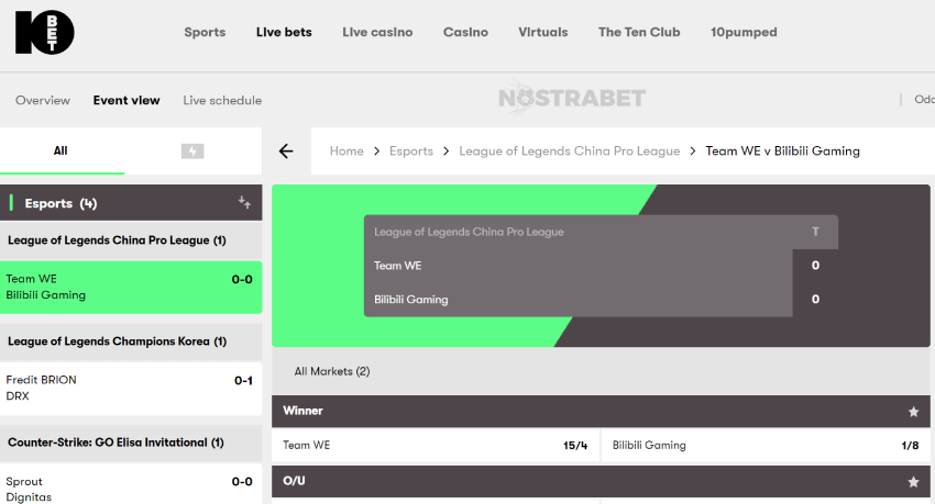 10Bet eSports