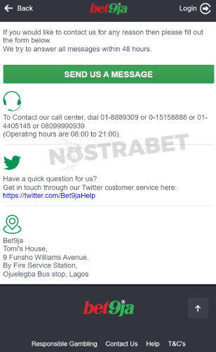 bet9ja delete profile contacts