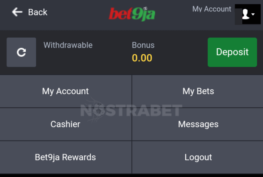 bet9ja my account profile