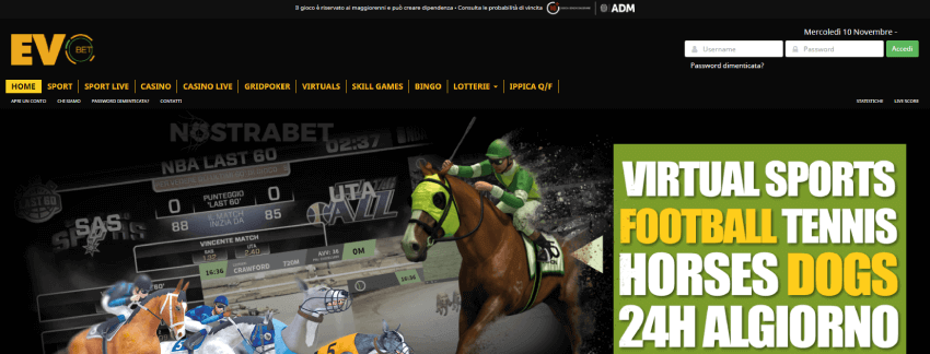 evobet homepage