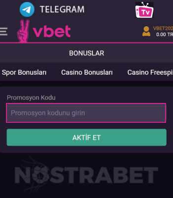 vbet bonus kodu girin