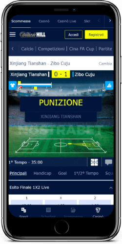 app william hill ios scommesse live