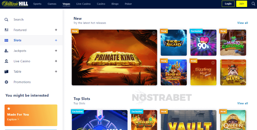 william hill vegas slots